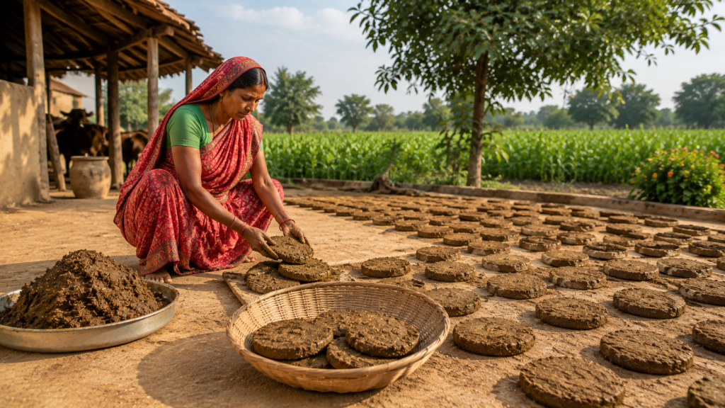 Authentic natural cow dung cakes from India for B2B buyers